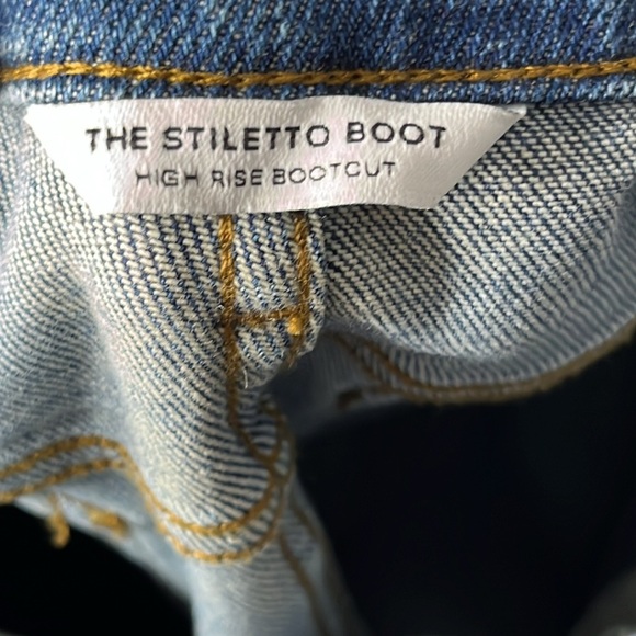 SAM EDELMAN Women’s Stilletto Boot High Rise Raw Hem Jeans Size 32 - Picture 8 of 9